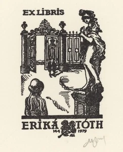 Exlibris Erika Toth Setnjev 20 Jhd - Imagen 1 de 3