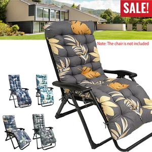 67"X22" Chaise Lounger Cushion Pad Lounge Rocking Patio Recliner Chair Sofa Mat - Picture 1 of 33