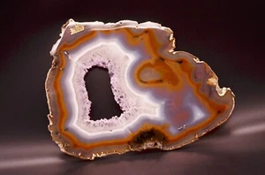 Agate Quartz Amethyst Geode Slab Specimen 14.5" x 10.5" 2.8 lbs - Picture 1 of 12
