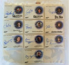 James Bond Classics - 10 Limited / Common 40th Anniversary style Autograph Cards