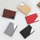 PU Leather Name Card Holder Stainless Steel Credit Card Holder  Men