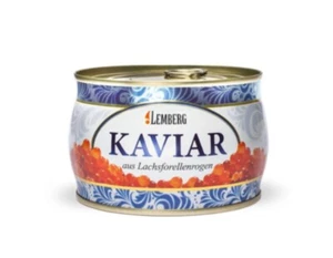 Kaviar Lachsforellen- Lachskaviar aus Lachsrogen 400g Lemberg - Bild 1 von 8