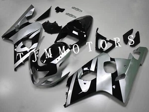 For GSXR600/750 2004-2005 Silver Black ABS Injection Mold Bodywork Fairing Kit - Imagen 1 de 9