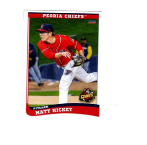 Matt Hickey 2023 Peoria Chiefs baseball card Cardinals prospect Granbury TX