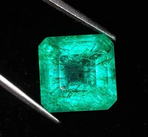 Natural Colombian Green Emerald Loose Gemstone 9.77 Ct Certified Transparent Gem - Picture 1 of 9