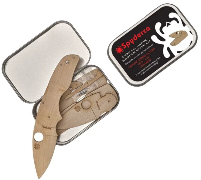 Kit de madera nativa Spyderco C230 Lil' para hacer una navaja de bolsillo de madera completa Foto 1 de 1
