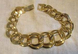 Goldfarbenes Gliederarmband Verlaufsglieder Retro - Bild 1 von 11