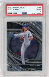 2020 Panini Select Premier #138 RC DUSTIN MAY PSA 9 GEM MT LA Dodgers - Picture 1 of 2