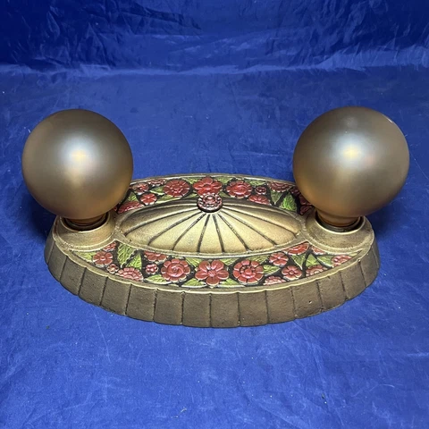 Rewired Single Two Socket light Fixture beautiful Finish 145B Cover