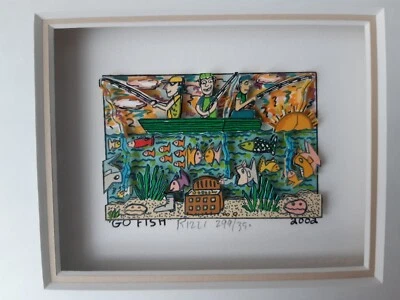 James Rizzi 3D, Go Fish 2002, 299/350, gerahmt, handsigniert - Bild 1 von 4