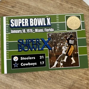 Moneda abatible Danbury como nueva de la NFL Super Bowl 10 X Steelers vs Cowboys - Imagen 1 de 3