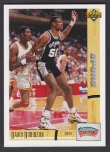 Tarjeta de baloncesto 1991-92 Upper Deck David Robinson San Antonio Spurs #400 - Imagen 1 de 2