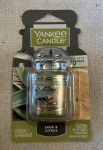 Yankee Candle Car Jar Ultimate Car Air Freshener, Sage & Citrus - Picture 1 of 2