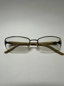 Oscar De La Renta OSL706 234 Brown Metal Rectangle Eyeglasses Frames 53-18 135 - Picture 1 of 8