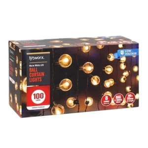 Lytworx Low Voltage Big and Small Ball Curtain Lights - Warm White - Picture 1 of 2