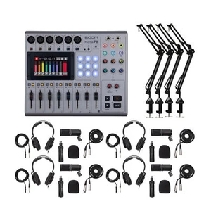 Zoom PodTrak P8 Multitrack Podcast Recorder 4 Mic - Ultimate Bundle - Picture 1 of 12