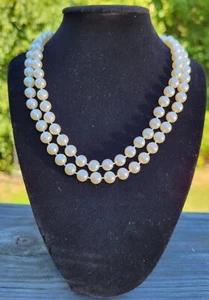 Collar de perlas sintéticas de una sola hebra elegante de 17" de colección de lote antiguo - Imagen 1 de 7