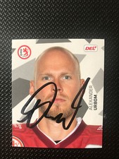 DEL 19/20 Alexander Urbom #088 sticker Düsseldorf / Salzburg *signed*
