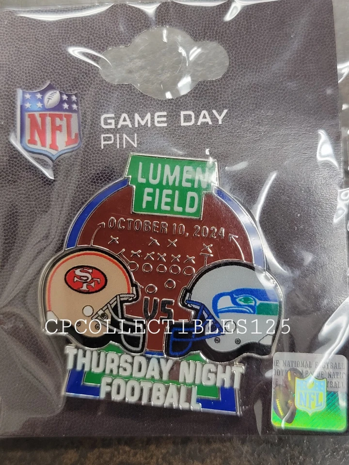 San Francisco 49ers VS Seattle Seahawks Game day Pin 10/10/2024 NEW - Image 1 of 1