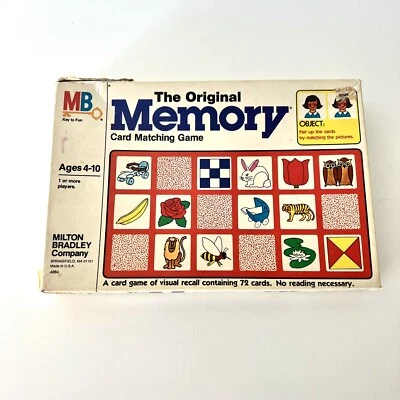 The Original Memory Card Matching Game 1980 Milton Bradley - Image 1 of 4