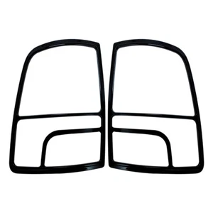 For 2009-2013 Dodge Ram Black ABS Tail Light Lamp Covers Bezel Overlay Trim - Picture 1 of 2