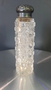Antique Gorham Sterling Silver Cut Crystal Perfume Bottle H - 5 inch - Picture 1 of 17