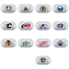 OFFICIAL NHL TEAM LOGO 1 CLEAR HARD CRYSTAL COVER CASE FOR SAMSUNG GALAXY BUDS
