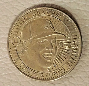 1998 PINNACLE  COLLECTION BASEBALL COIN: CHIPPER JONES; Atlanta Braves - Picture 1 of 2