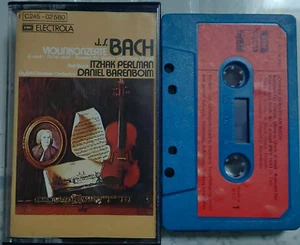 Bach - Violin Concerto No. 1 Perlman Barenboim Electrola Cassette Tape - Picture 1 of 1