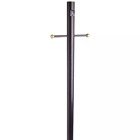 DESIGN HOUSE 6-2/3 ft. Black Lamp Post with Cross Arm and Photo Eye