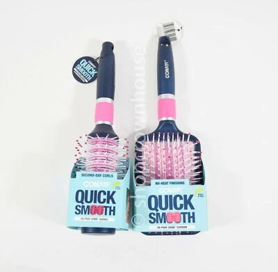 Conair - Cepillo de barril suave rápido y cepillo de paleta - ROSA Y AZUL MARINO = 2 cepillos para el cabello Foto 1 de 2