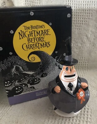 1993 NIGHTMARE BEFORE CHRISTMAS MAYOR BANCO DE CERÂMICA POR SCHMID & DISNEY NOVO NA CAIXA - Imagem 1 de 4
