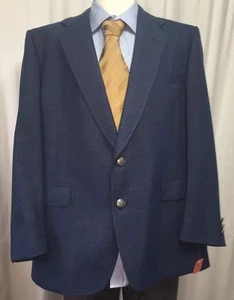 USA Jack Nicklaus Golden Bear Sport Coat Golf Linen Blue Masters Mens Jacket EUC - Picture 1 of 12