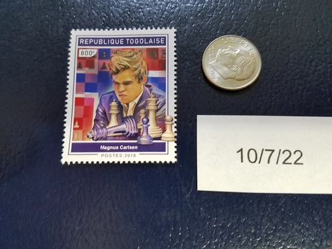 Magnus Carlsen Chess Grand Master 2018 Republique Togolaise Stamp Cover