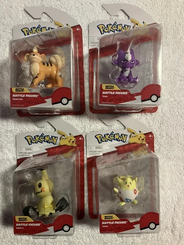 Jazwares Nintendo Pokemon Battle Figure Lot Togepi Mimikyu Growlithe & Toxel Cover