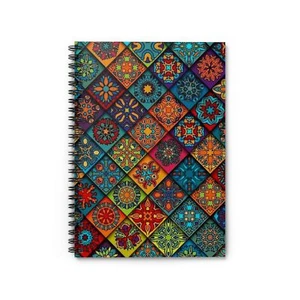 Mosaic Bright Spiral Notebook - Ruled Line - Picture 1 of 5