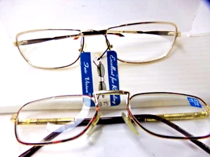 2 pr READING GLASSES Quality impact resistant UV lens Retro vintage Reader +3.75 - Picture 1 of 3