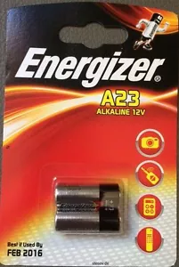 2 x Energizer A23 12V batterie 23A LRV08 MN21 E23A K23A - Foto 1 di 1