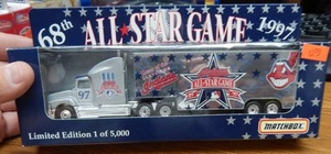 1997 MATCHBOX 68TH ALL STAR GAME CLEVELAND INDIANS TRACTOR TRAILER 1/80 SCALE - Picture 1 of 1