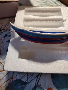WISTERIA SET OF FOUR BOAT DISHES NEW - Picture 1 of 8