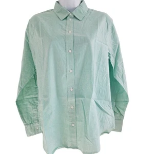 Everlane Pinstripe Silky Cotton Relaxed Button Up Shirt Sz 00 - Picture 1 of 7