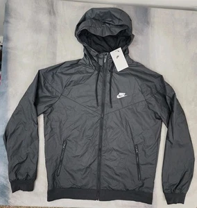 Nike NSW Sportswear Windrunner Hooded Full-Zip Jacket BLACK 727324 010 Men's L - Picture 1 of 11