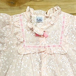 Ballet Robe Housecoat Duster Women's Med M Light Pink Sleeve Granny Core NWOT - Picture 1 of 8