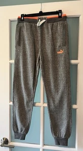 PUMA Boys Joggers Pant 2 Side Pockets Gray Large (14-16) - Picture 1 of 6