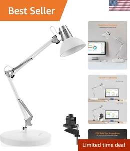 Modern White Desk Lamp with On/Off Switch - Eye-Caring Light - Picture 1 of 10