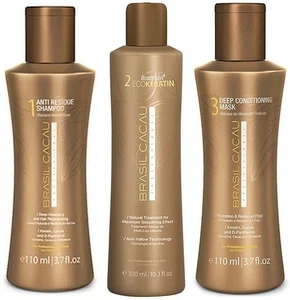 Brasil Cacau Brazilian EcoKeratin Alisado de Cabello sin Formaldehído Set 2x110+300 ml - Imagen 1 de 5
