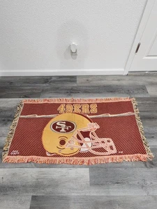Vtg San Francisco 49ers NFL Tapestry Throw Blanket Northwest Company 26" X 48" - Picture 1 of 15