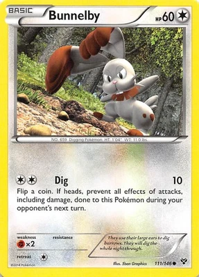 Bunnelby 111/146 XY Base Set Pokemon 003049 - Image 1 of 2