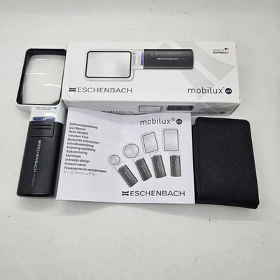 Eschenbach Mobilux LED beleuchtete Handlupe 3,5x schwarz verpackt komplett - Bild 1 von 4