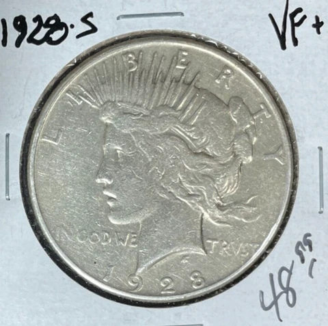 1928-S PEACE SILVER DOLLAR ~ VF+ ~NICE COIN~ Cover